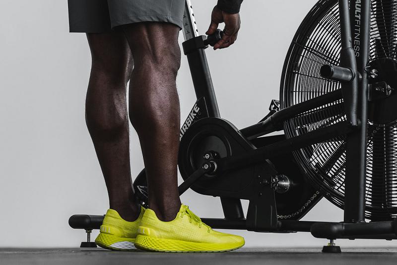Men's Nobull Neon Lime Camo Ripstop Running Shoes Yellow | SG Y2124X